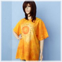 Dámské batikované a malované maxi tričko - Lážo plážo | velikost XL, velikost 2XL, velikost 3XL