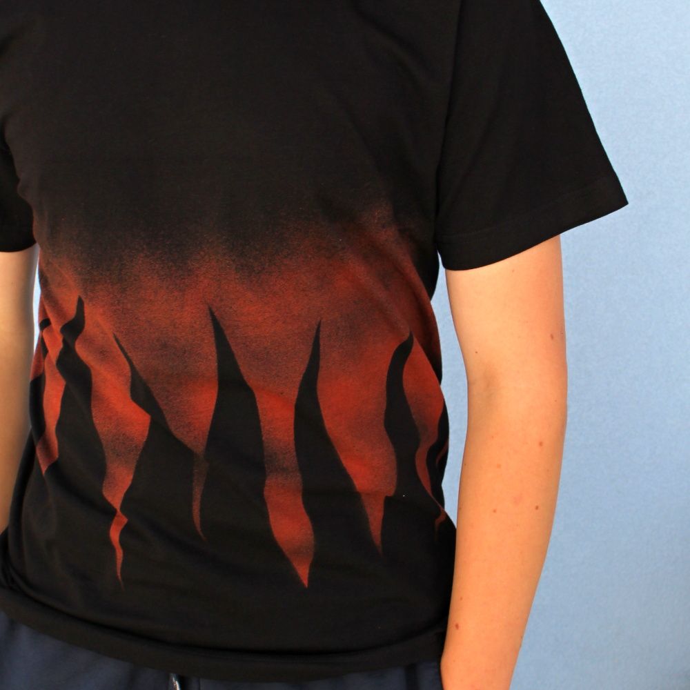 Pánské malované tričko - Rockový element Batitex - modní trička, mikiny, šátky, šály, kravaty