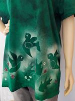 Dámské batikované maxi tričko - Jarní švitoření Batitex - malovaná, batikovaná trička, mikiny, hedvábné šátky, šály, kravaty