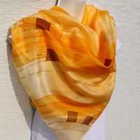 Hedvábný malovaný šátek - Svit podzimu 2 Batitex - malovaná, batikovaná trička, šaty, mikiny, šátky, šály, kravaty