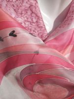 Hedvábný malovaný šátek 2v1 - Mosty nás spojují 2 Batitex - malovaná, batikovaná trička, mikiny, šátky, šály, kravaty