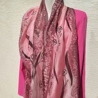 Hedvábná malovaná šála - Hedvábné tajemství 2 Batitex - malovaná, batikovaná trička, šaty, mikiny, šátky, šály, kravaty