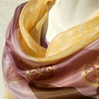 Hedvábný malovaný šátek - Staletí proměn 2v1  2