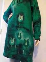 Dámská šatová mikina - Babiččina zahrádka - velikost XL Batitex - malovaná, batikovaná trička, mikiny, hedvábné šátky, šály, kravaty
