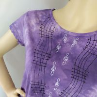 Dámské batikované tričko - La muzica Batitex - malovaná, batikovaná trička, mikiny, šátky, šály, kravaty