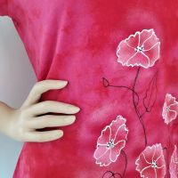 Dámské malované batikovaná tričko - Prima den - velikost L Batitex - modní trička, mikiny, šátky, šály, kravaty
