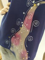 Dámské malované tričko - Když ledy tajou - velikost S Batitex - modní trička, mikiny, šátky, šály, kravaty