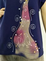 Dámské malované tričko - Když ledy tajou - velikost L Batitex - modní trička, mikiny, šátky, šály, kravaty