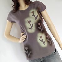 Dámské malované tričko - Nádech jara - velikost L Batitex - modní trička, mikiny, šátky, šály, kravaty