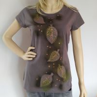 Dámské malované tričko - Než jaro rozkvete - velikost M Batitex - modní trička, mikiny, šátky, šály, kravaty