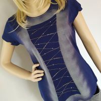 Dámské malované tričko - Půlnoční promenáda Batitex - modní trička, mikiny, šátky, šály, kravaty