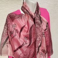 Hedvábná malovaná šála - Hedvábné tajemství Batitex - malovaná, batikovaná trička, šaty, mikiny, šátky, šály, kravaty