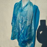 Hedvábná malovaná šála - Křišťálová kráska Batitex - malovaná, batikovaná trička, šaty, mikiny, šátky, šály, kravaty