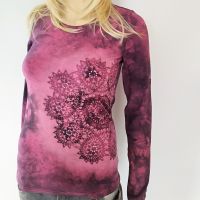Bavlněné malované a batikované tričko - Dýchanek v mlze | velikost S, velikost M, velikost L, velikost XL, velikost 2XL