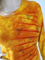 Malované batikované tričko - V podvečerních paprscích - velikost 2XL Batitex - malovaná, batikovaná trička, šaty, mikiny, šátky, šály, kravaty