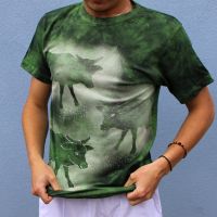 Pánské batikované tričko - Stezkou na pastvě | velikost S, velikost M, velikost L, velikost XL, velikost 2XL, velikost 3XL, velikost 4XL