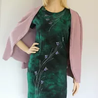 Tričko šaty - Z luhů a hájí Batitex - malovaná, batikovaná trička, mikiny, hedvábné šátky, šály, kravaty Tričko šaty - Z luhů a hájí Batitex - malovaná, batikovaná trička, mikiny, hedvábné šátky, šály, kravaty