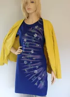 Tričko šaty - Švarná Milka Batitex - malovaná, batikovaná trička, mikiny, hedvábné šátky, šály, kravaty