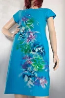 Tričko šaty - Jezerní zrcadlo Batitex - malovaná, batikovaná trička, mikiny, hedvábné šátky, šály, kravaty Tričko šaty - Jezerní zrcadlo Batitex - malovaná, batikovaná trička, mikiny, hedvábné šátky, šály, kravaty