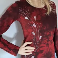 Malované batikované tričko - Komtesa zahrady Batitex - malovaná, batikovaná trička, šaty, mikiny, šátky, šály, kravaty Malované batikované tričko - Komtesa zahrady Batitex - malovaná, batikovaná trička, šaty, mikiny, šátky, šály, kravaty