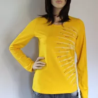 Dámské malované tričko - Na křídlech paprsků | velikost S, velikost M, velikost L, velikost 2XL