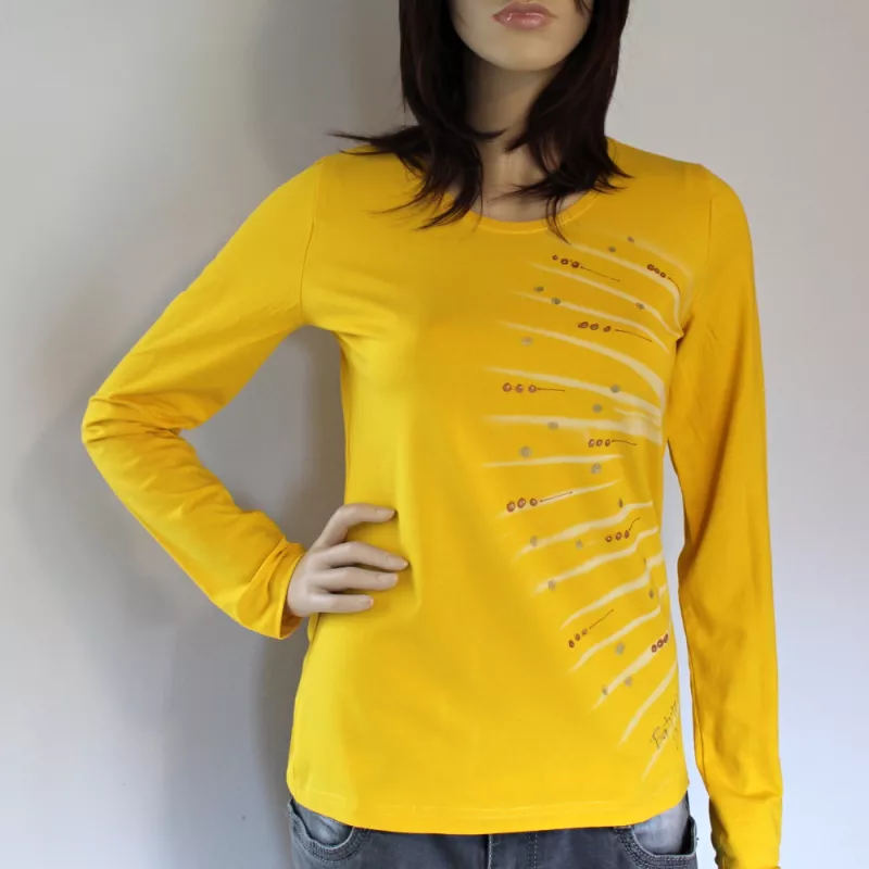 Dámské malované tričko - Na křídlech paprsků Jana Petříková, Nová 458, 78313 Štěpánov, batitex@seznam.cz