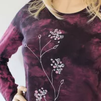 Malované batikované tričko - Ve znamení růžové Batitex - malovaná, batikovaná trička, šaty, mikiny, šátky, šály, kravaty Malované batikované tričko - Ve znamení růžové Batitex - malovaná, batikovaná trička, šaty, mikiny, šátky, šály, kravaty