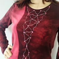 Malované batikované tričko - Lyrika v čase Batitex - malovaná, batikovaná trička, šaty, mikiny, šátky, šály, kravaty Malované batikované tričko - Lyrika v čase Batitex - malovaná, batikovaná trička, šaty, mikiny, šátky, šály, kravaty