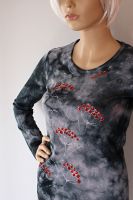 Dámské batikované tričko - Jeřabiny | velikost S, velikost M, velikost L, velikost XL, velikost 2XL