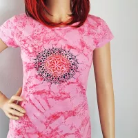 Dámské malované tričko - Mandala | velikost S, velikost M, velikost L, velikost XL, velikost 2XL