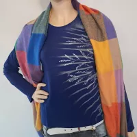 Dámské malované tričko - Pěšinkou za mrazíkem Batitex - malovaná, batikovaná trička, šaty, mikiny, šátky, šály, kravaty