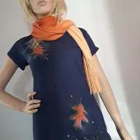 Dlouhé tričko, šaty - Foukne, a letííí Batitex - malovaná, batikovaná trička, mikiny, hedvábné šátky, šály, kravaty
