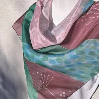 Hedvábný šátek 2v1 - Ptačí ráj utichá | velikost 74x74cm, velikost 90x90cm, velikost 110x110cm