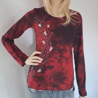 Malované batikované tričko - Komtesa zahrady | velikost S, velikost M, velikost L, velikost XL, velikost 2XL