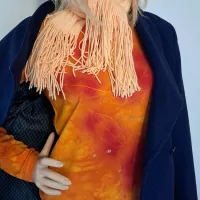 Malované batikované tričko - Podzimní rozšáda Batitex - malovaná, batikovaná trička, šaty, mikiny, šátky, šály, kravaty