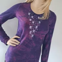 Malované batikované tričko - Ztracená v mlze | velikost S, velikost M, velikost L, velikost XL, velikost 2XL