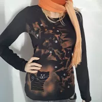 Malované dámské tričko - Svět čeká na něhu | velikost S, velikost M, velikost L, velikost XL, velikost 2XL