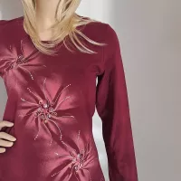 Malované dámské tričko - Podzimní kolotoč Batitex - malovaná, batikovaná trička, šaty, mikiny, šátky, šály, kravaty