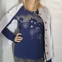 Malované dámské tričko - Světýlka naších srdcí | velikost S, velikost M, velikost L, velikost XL, velikost 2XL